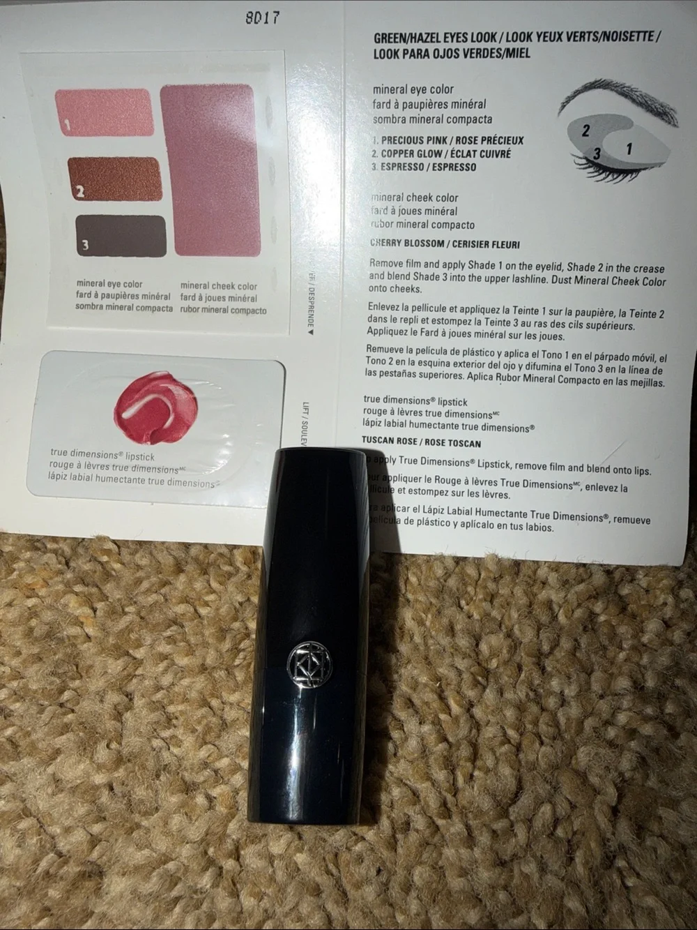 Mary Kay Satin Lipstick and Free color card — Shimmery Haute Rose Bonbon